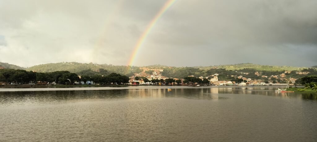 double rainbow over the bay in Cachoeira, Bahia Brazil --- expat life and relocation to Salvador