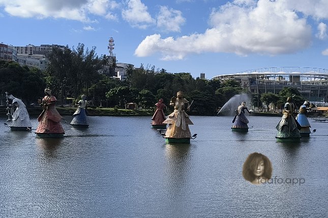 orixá statues floating on dique do tororó --- salvador bahia ancestral culture faafo.app