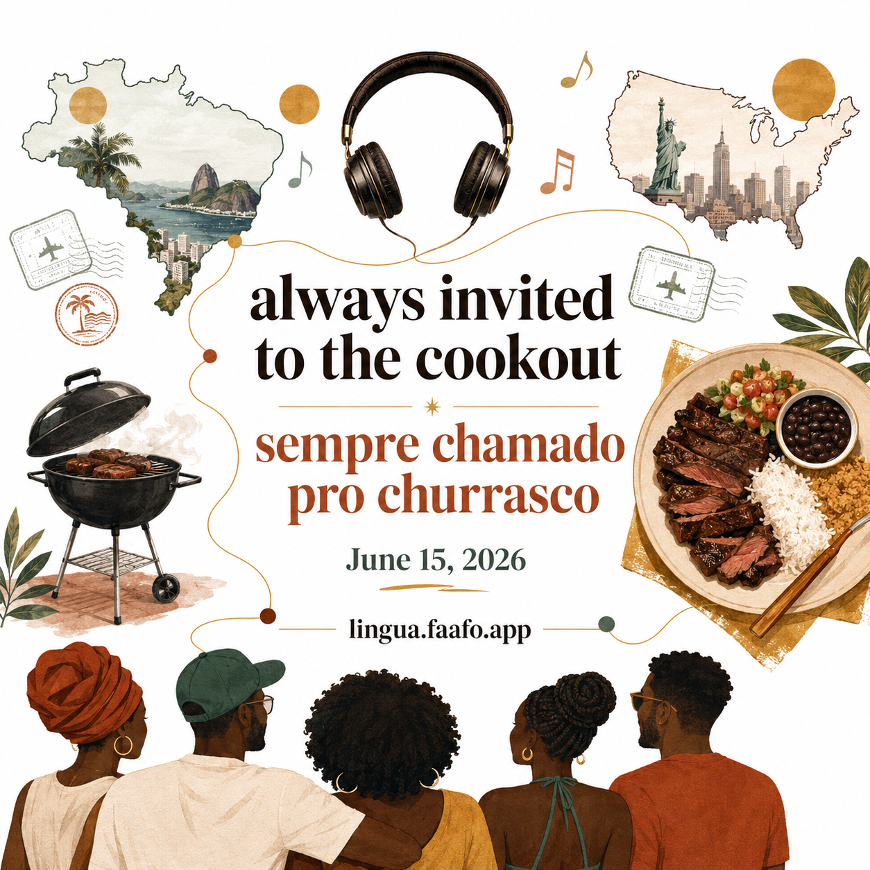 Lingua Deck: sempre convidado /always invited to the cookout