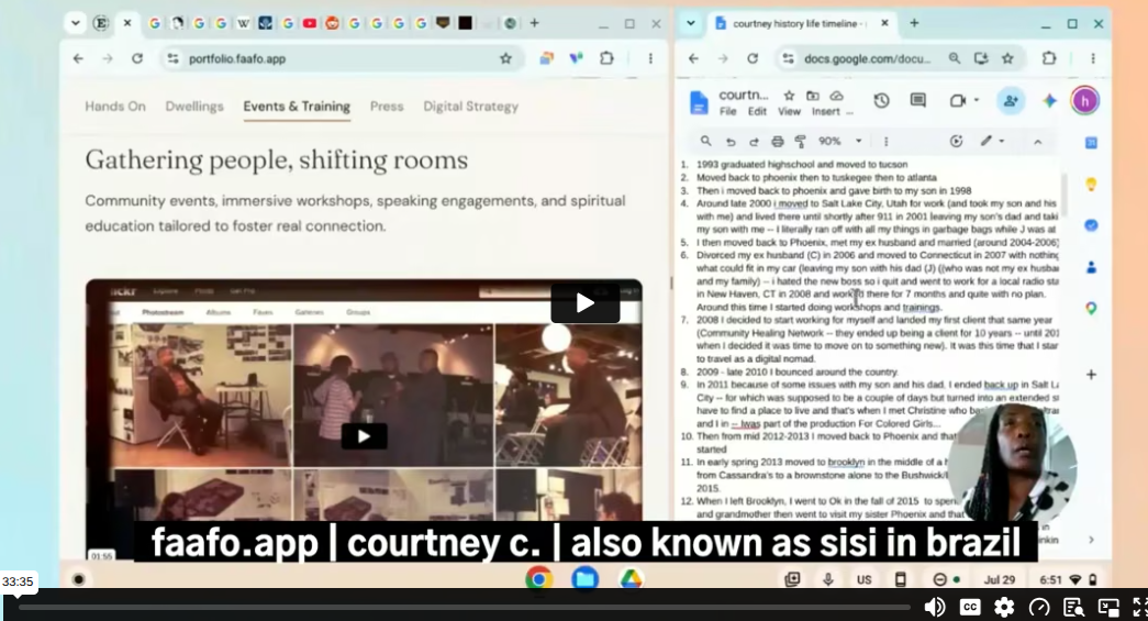the nodes shifted, and so did my whole timeline – with PDF downloadable journal